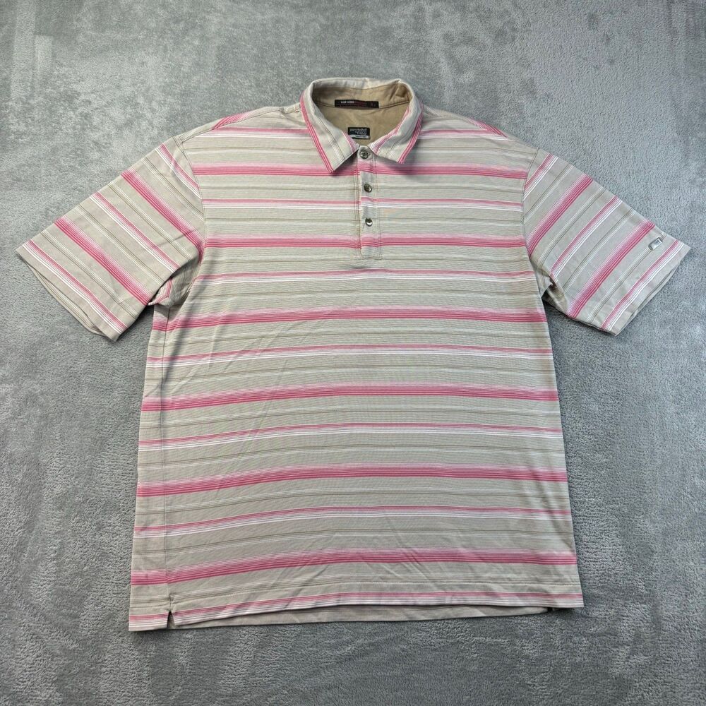 Tiger Woods Collection Polo Men's Large Pink Short Sleeve Nike Performance Golf